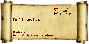 Dull Anina névjegykártya